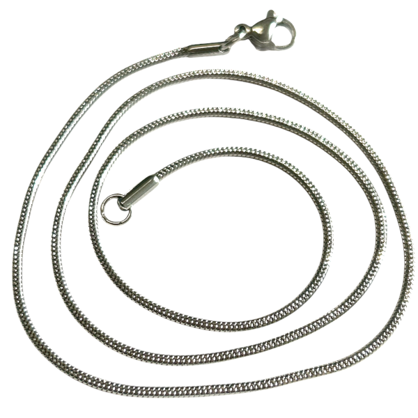 Edelstahlkette - Schlangenkette 1,5mm - 45cm