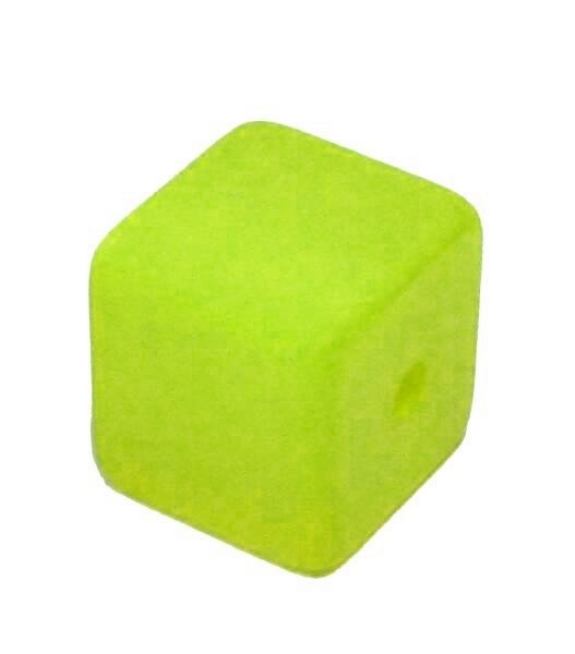 Polaris cube 6mm apple green – small hole - 50 pieces