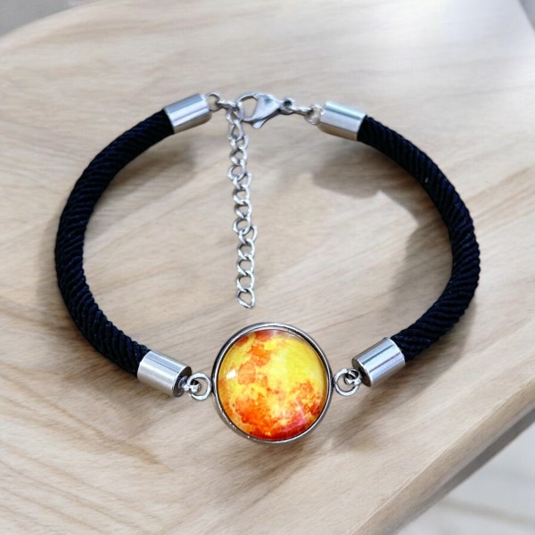 Armband Earth in 9 verschiedenen Farben bestellbar - Edelstahl - größenverstellbar