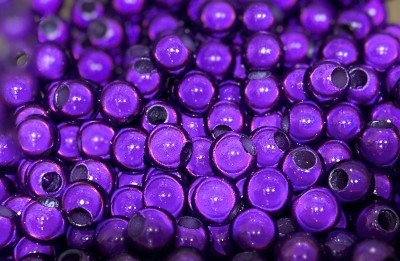 Miracle Beads dunkel amethyst - Perlen 12mm - Großloch 4,5mm - 50 Gramm ca. 63 Stück