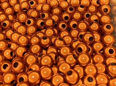 Miracle Beads orange - Perlen 12mm - Großloch 4,5mm - 50 Gramm ca. 63 Stück